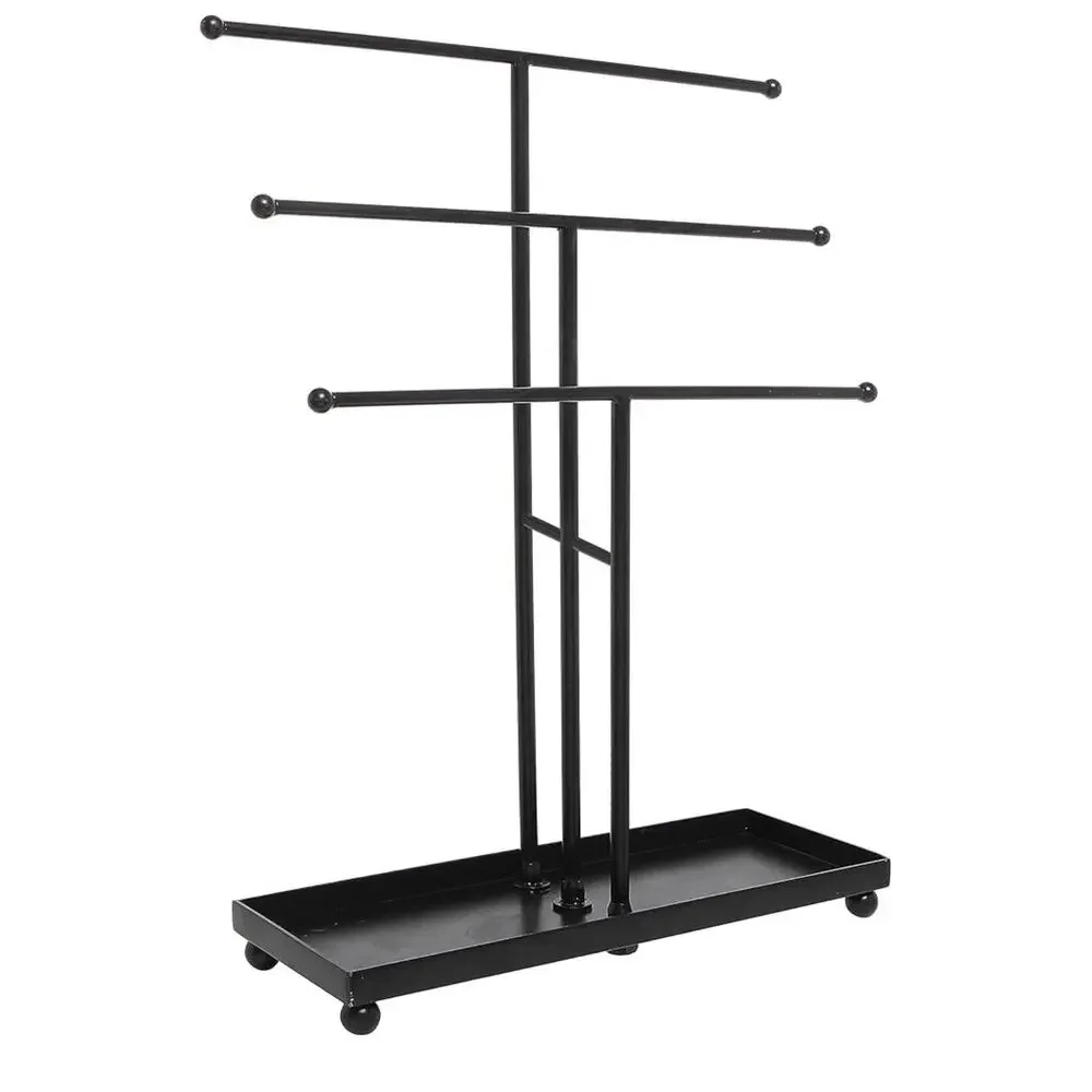 Black Metal 3 Tier Jewelry Organizer
